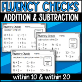 Addition and Subtraction Fluency Checks: Within 10 and within 20