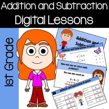 Preview of Addition and Subtraction for First Grade Google Slides | Math Skills Review