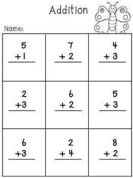 Addition and Subtraction for Kindergarten or First FREEBIE | TpT