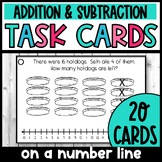 Addition and Subtraction in 20 with a Number Line Task Cards