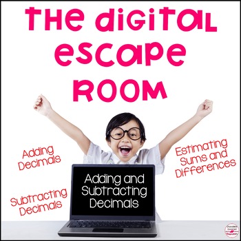 Preview of Adding and Subtracting Decimals Review - Digital Escape Room Math Game