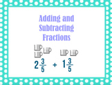 Addition and Subtraction of Fractions FlipChart
