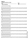 Addition and Subtraction of Integers Number line blank worksheet