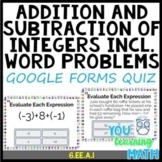 Addition and Subtraction of Integers incl. Word Problems: 