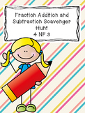 Addition and Subtraction of Mixed Numbers Scavenger Hunt