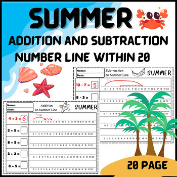 Preview of Addition and Subtraction on a Number Line within 20