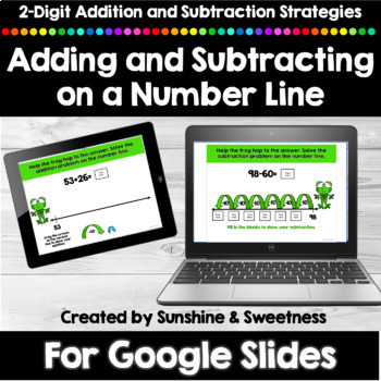 Preview of Addition and Subtraction on an Open Number Line for Google Slides