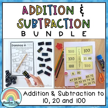 Preview of Addition and Subtraction to 10, 20 and 100 Activities BUNDLE