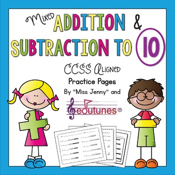 Preview of Addition and Subtraction to 10 Practice Pages AND Digital Activity