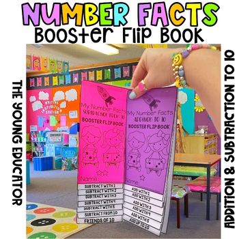 Preview of Addition and Subtraction to 10 Booster Flip Books BUNDLE