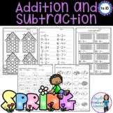 Addition and Subtraction to 10 Spring Printables