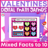 Addition and Subtraction to 10 Valentine's Day Digital Math Game