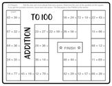 Addition and Subtraction to 100 Board Games