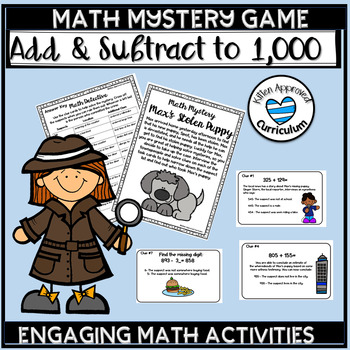 Preview of Printable 3rd Grade Addition and Subtraction Games Math Mystery