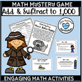 Printable 3rd Grade Addition and Subtraction Games Math Mystery