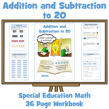 Preview of Addition and Subtraction to 20: Special Education Math