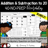 Addition and Subtraction to 20 | Basic Math Fact Practice 