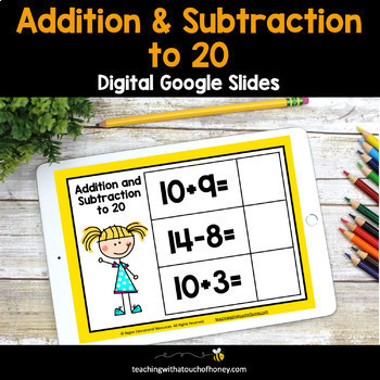 Preview of Addition and Subtraction to 20 | Basic Math Facts | Math Practice Activities