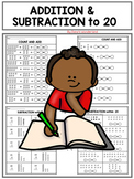 Simple Addition and Subtraction to 20 Worksheets with Visuals