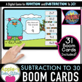 Addition and Subtraction to 30 -  Digital Task Cards for B