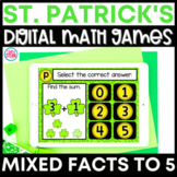 Addition and Subtraction to 5 St. Patrick's Day Digital Math Game