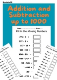 Addition and Subtraction up to 1000 with and without Regro