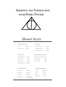 Preview of Addition and Subtraction with Harry Potter