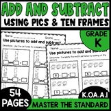 Addition and Subtraction with Pictures Kindergarten Worksh