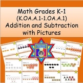 Addition and Subtraction with Pictures Task Cards:  Hallow
