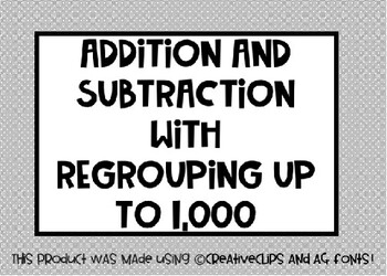Preview of Addition and Subtraction with Regrouping  Distance Learning (Powerpoint)
