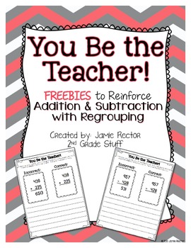 Preview of Addition and Subtraction with Regrouping FREEBIE