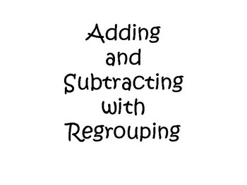 Preview of Addition and Subtraction with Regrouping Tutorial with Songs