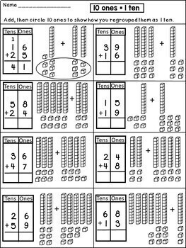 Addition and Subtraction with Regrouping Worksheets (BUNDLE) | TpT