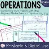 Strip Diagrams, Number Lines, and Equations to Represent W