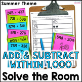 Addition and Subtraction within 1,000 Solve the Room - Sum