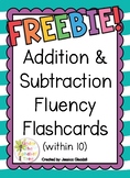 Addition and Subtraction within 10 Fluency Flashcards