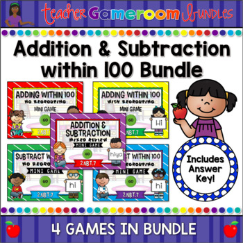 Preview of Addition and Subtraction within 100 Mini Powerpoint Game Set