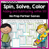 Addition and Subtraction within 100 NO PREP Partner Games