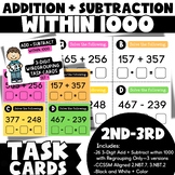 3-Digit Addition + Subtraction with Regrouping Task Cards: Set 3