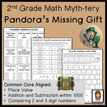 Preview of Addition and Subtraction within 1000 worksheets | 2nd Grade Math Mystery game