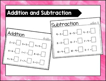 Preview of Addition and Subtraction within 20