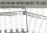Addition and Subtraction within 20 - Beat the clock