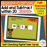 Addition and Subtraction within 20 Fall-themed BOOM™ Cards 2.OA.2