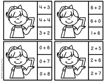 Math Facts Within Ten Clip Cards by Lessons by Molly | TpT