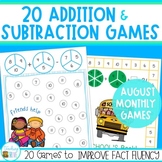 Back to School Math with Addition and Subtraction Games