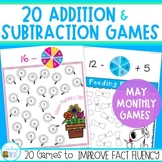 Spring Addition and Subtraction Games Incl. Mother's Day