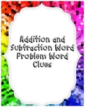 Addition and Subtracton Key Words Interactive Journal