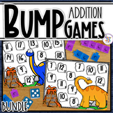 Addition & Number Bump Games with 1 or 2 dice - Dinosaur BUNDLE