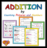 Addition by Numbers and Pictures Sheets CVC - NO PREP
