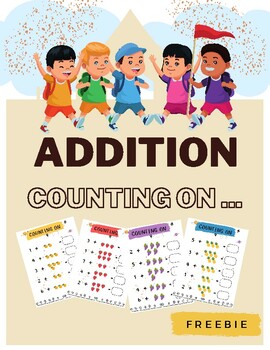 Preview of Addition counting on colorful fruit theme - Free